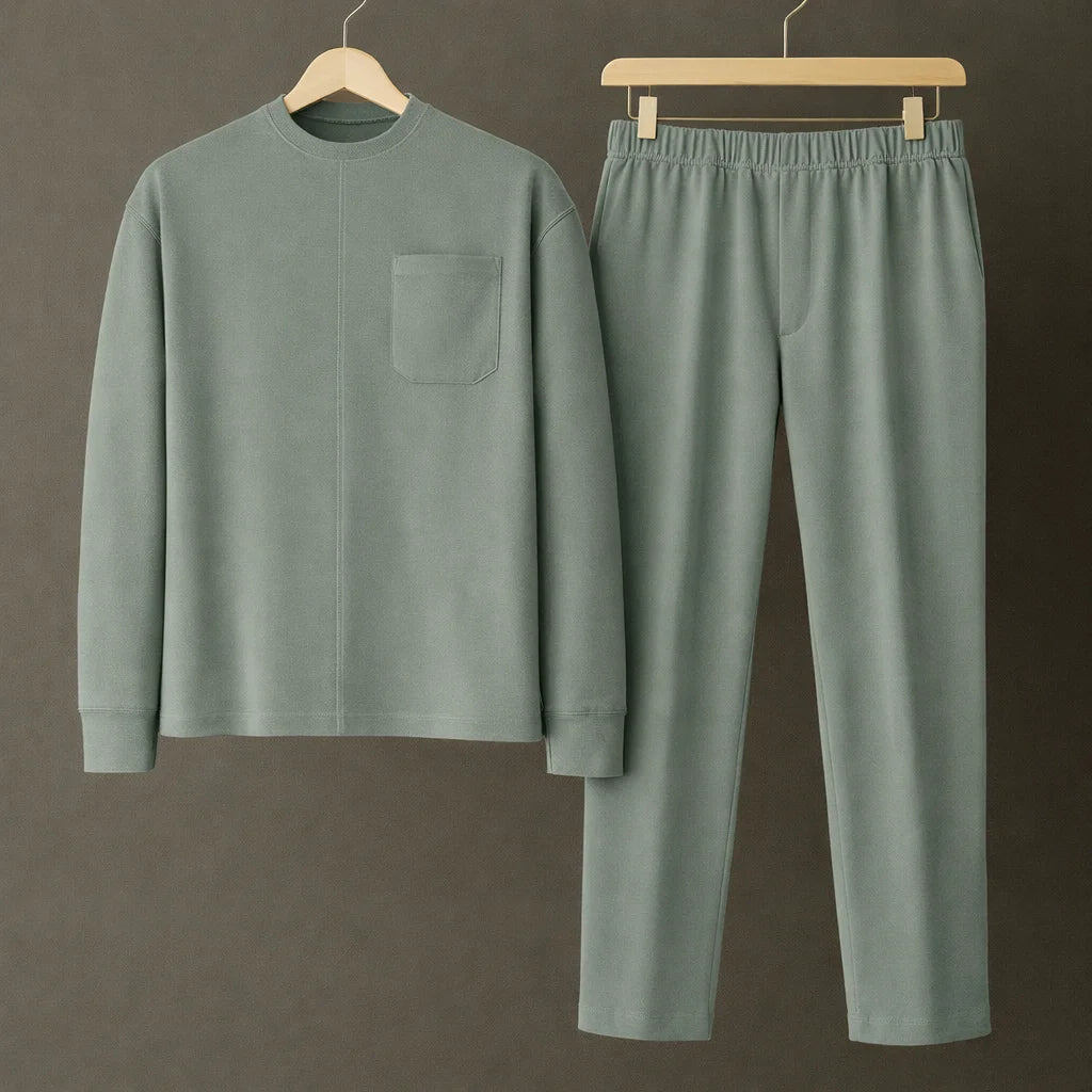 Mens Tracksuit Stripes With Pocket Gray