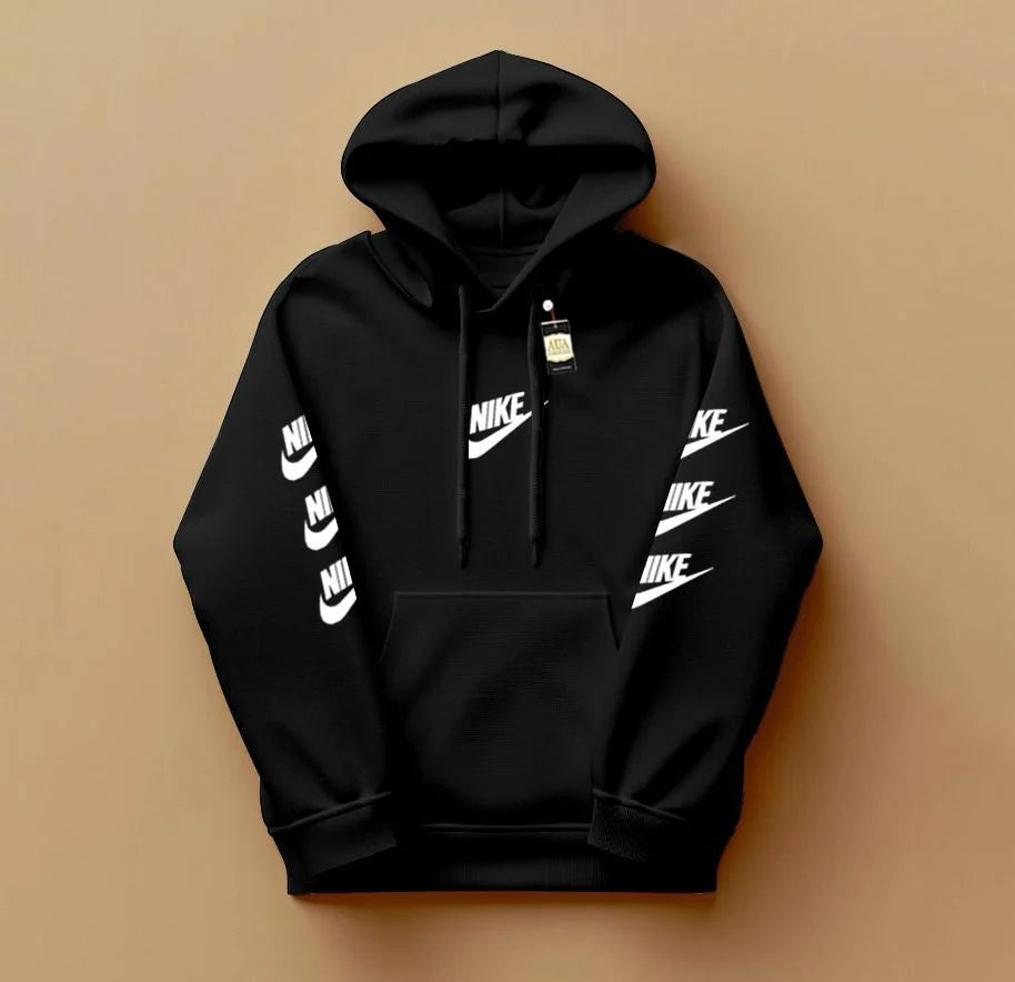 Black Premium Printed Hoodie N