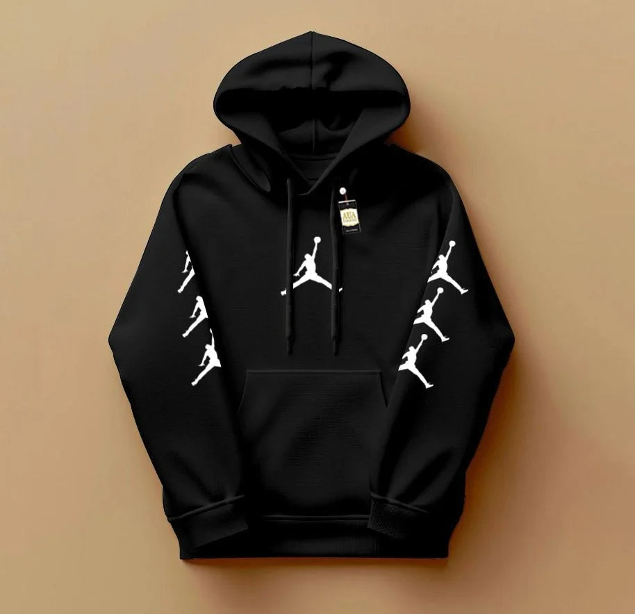 Black Premium Printed Hoodie J