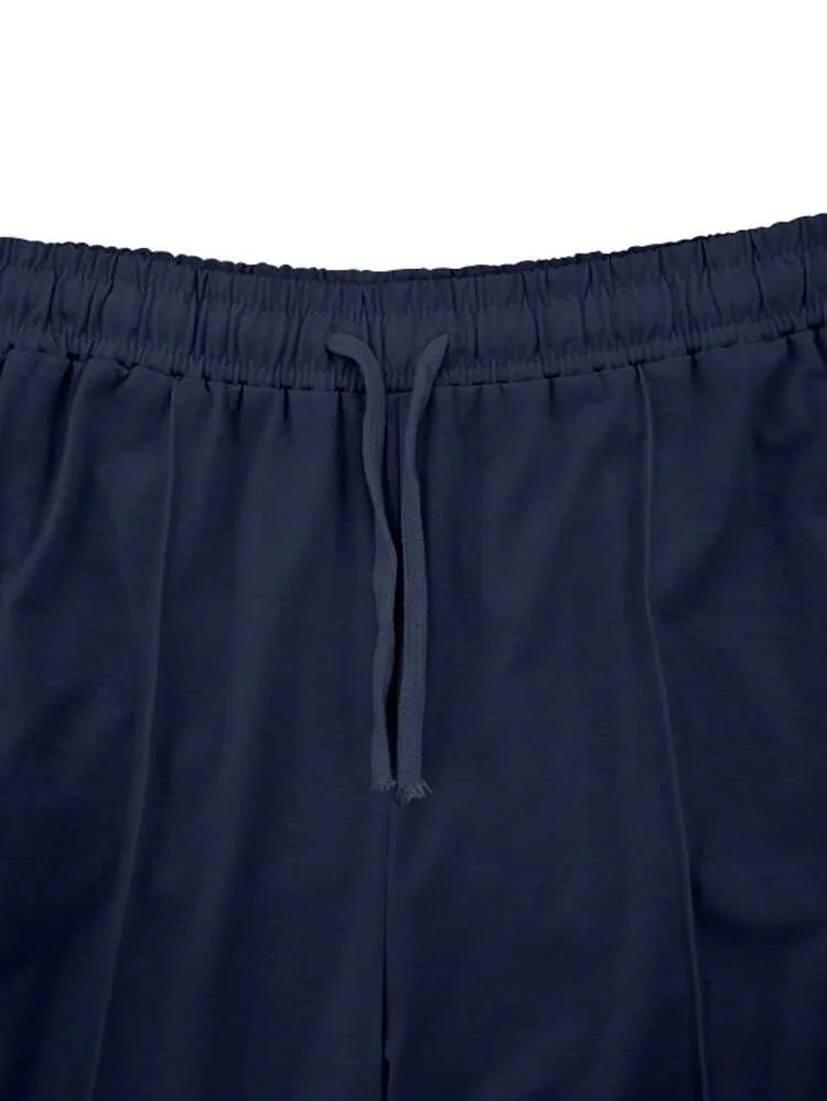 Men's Casual Drawstring Trouser Navy Blue