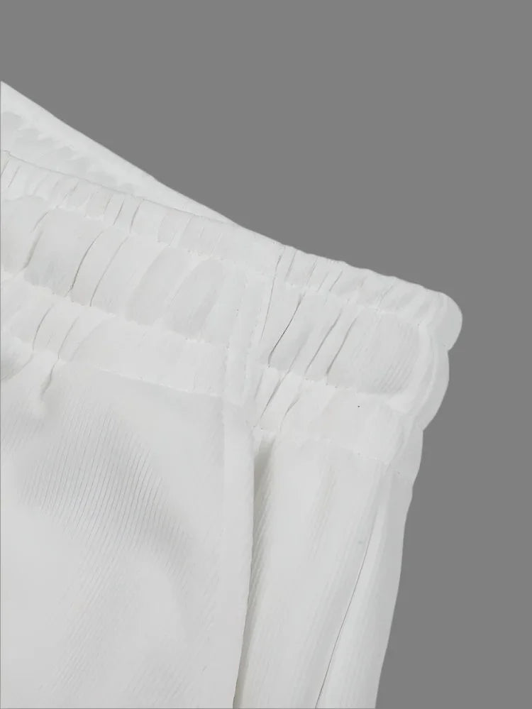 Men's Casual Drawstring Trouser White
