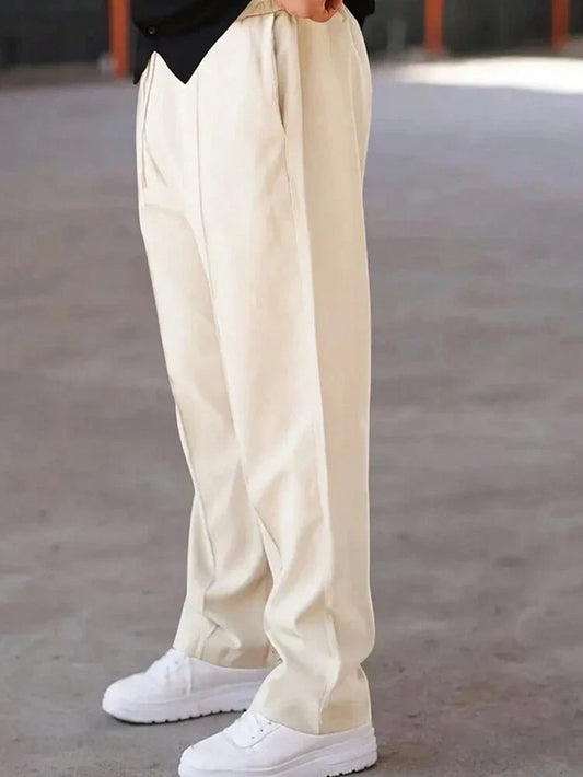 Men's Casual Drawstring Trouser Beige