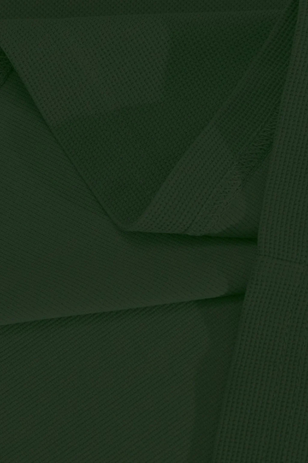 Round Neck Knitted Textured T Shirt Green