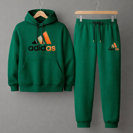Green Premium Printed Hoodie Tracksuit A