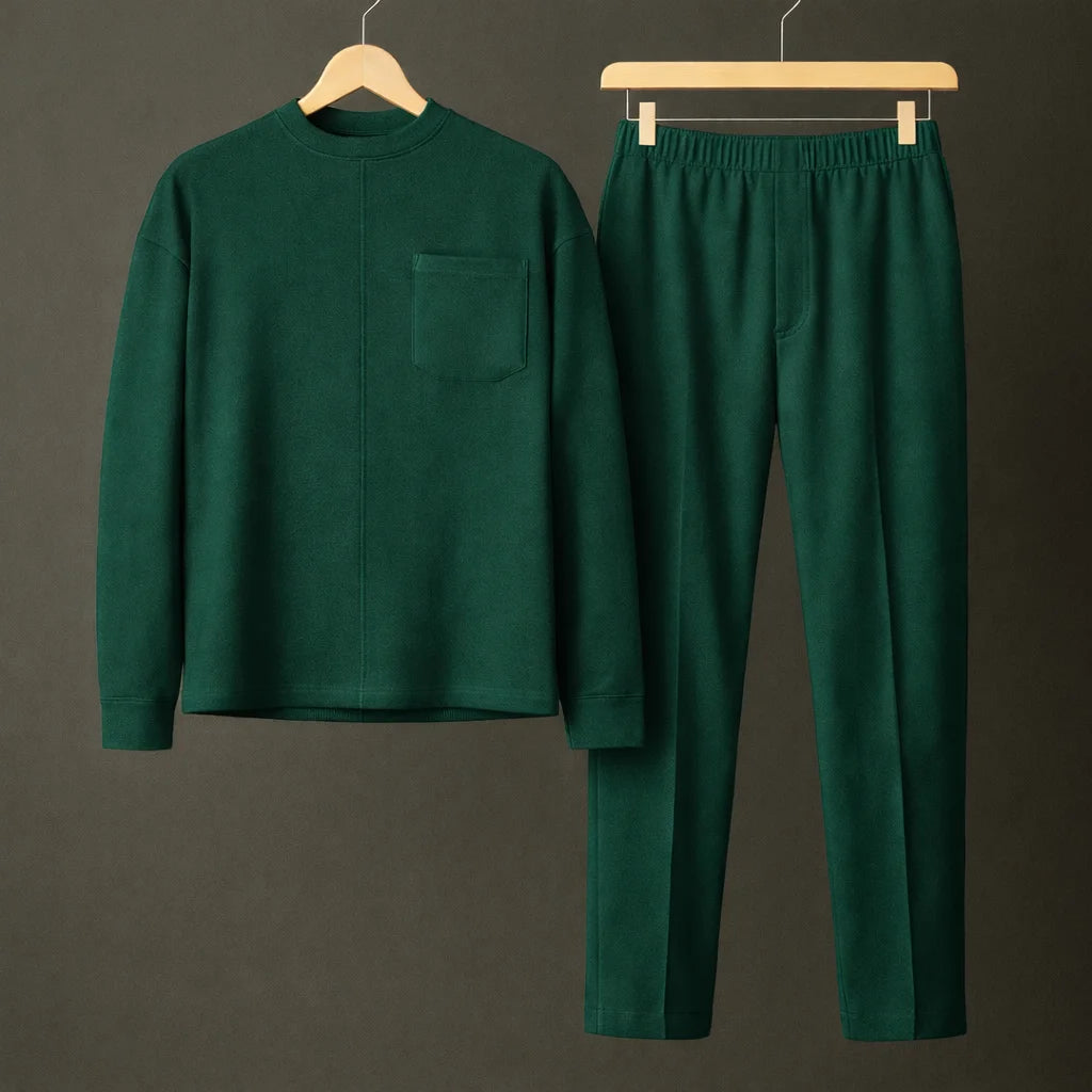 Mens Tracksuit Stripes With Pocket Green