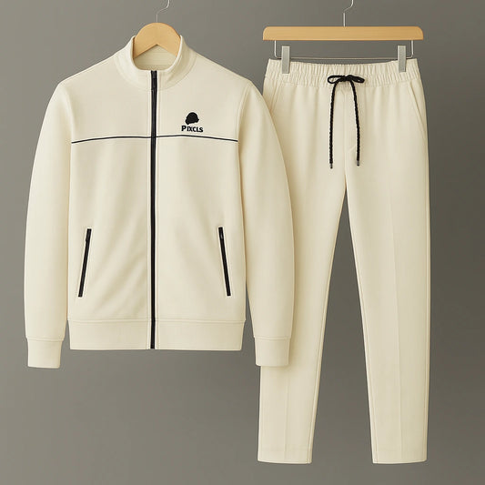 Luxury Off-White Zip Up Tracksuit