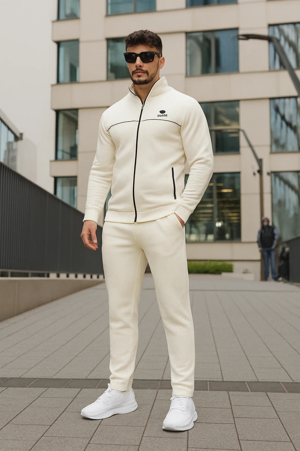 Luxury Off-White Zip Up Tracksuit