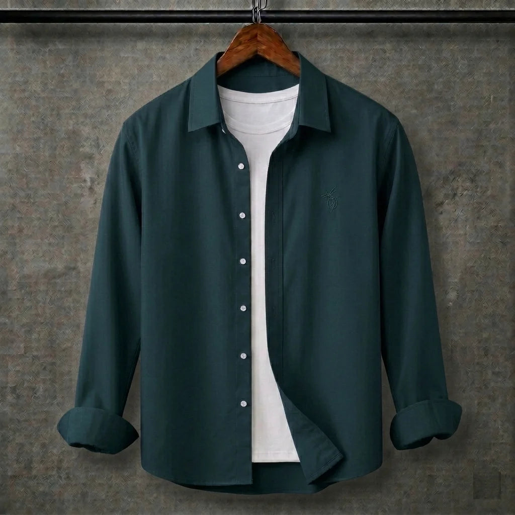 Premium Zinc Full Sleeves Shirt With White Drawstring Trouser