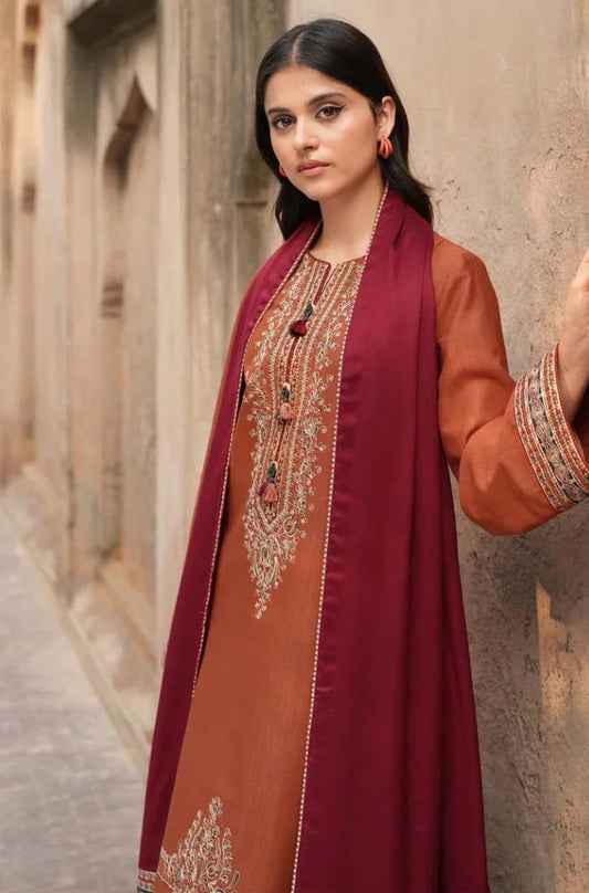 Dhanak Embroidered Unstitched 3Piece