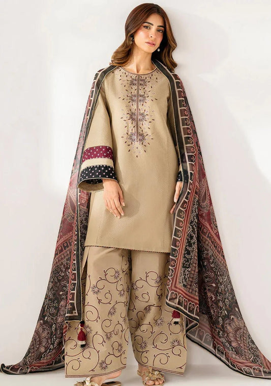 Dhanak Embroidered Unstitched 3Piece