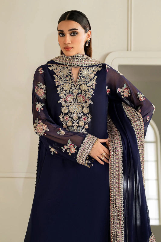 Chiffion Embroidered Sequence Unstitched 3Piece