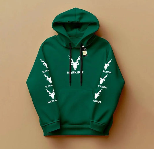 Green Premium Printed Hoodie M