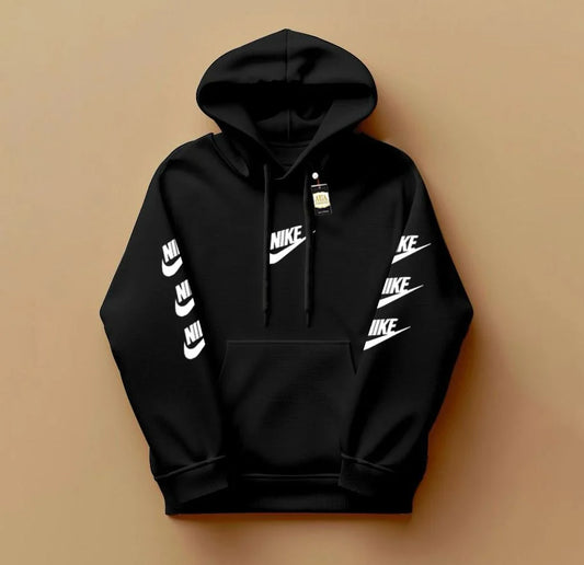 Black Premium Printed Hoodie N