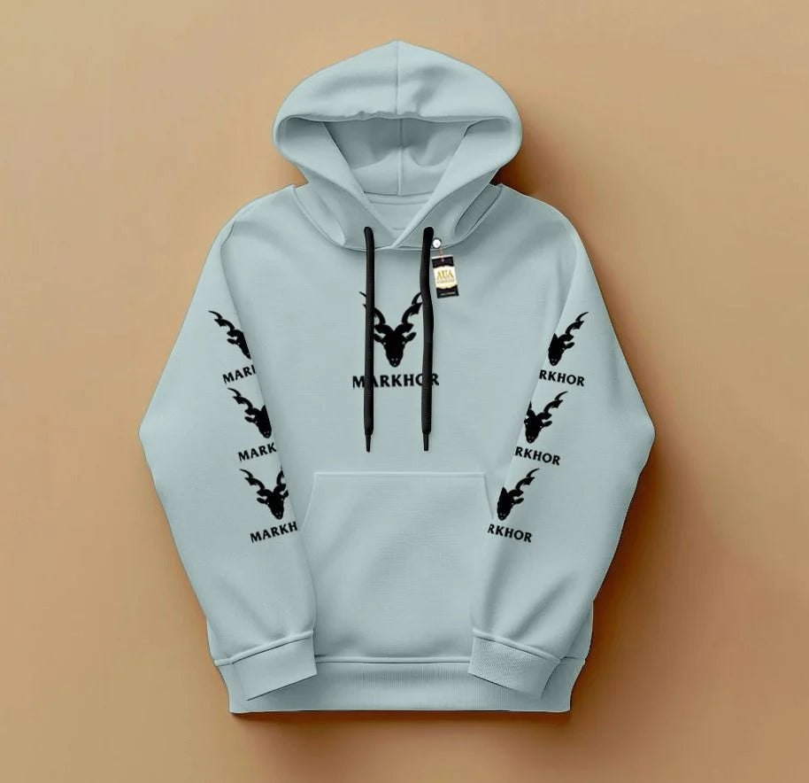 White Premium Printed Hoodie M
