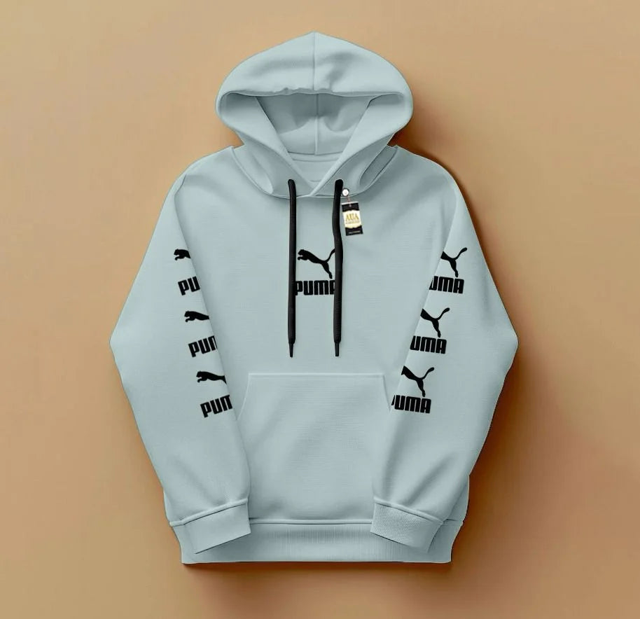 White Premium Printed Hoodie P