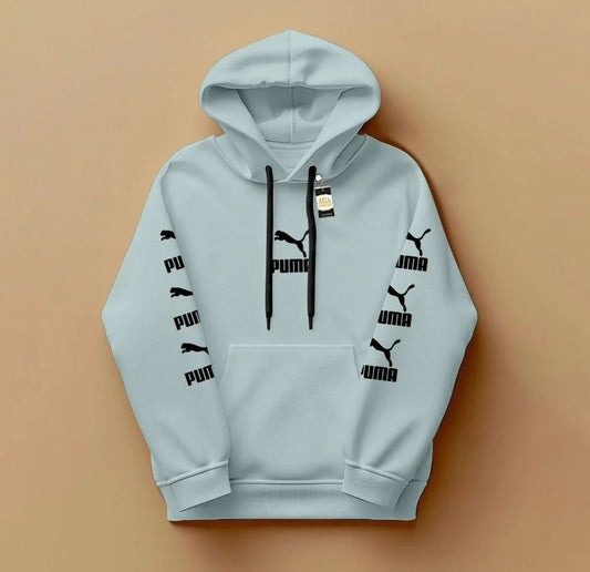 White Premium Printed Hoodie P