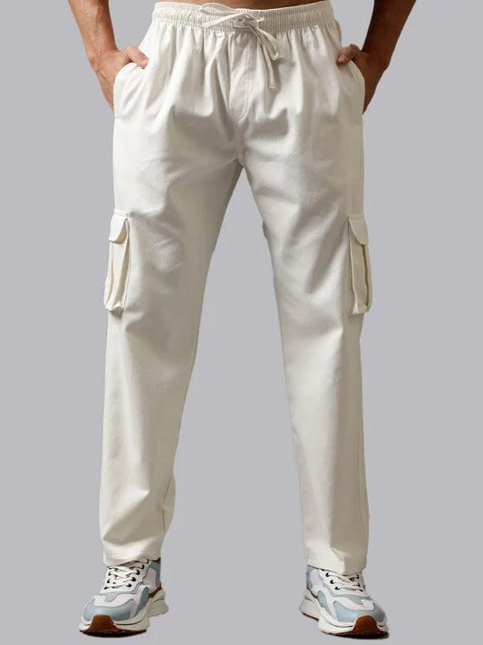 Manfinity Cool Beige Loose Fit Cargo Trouser