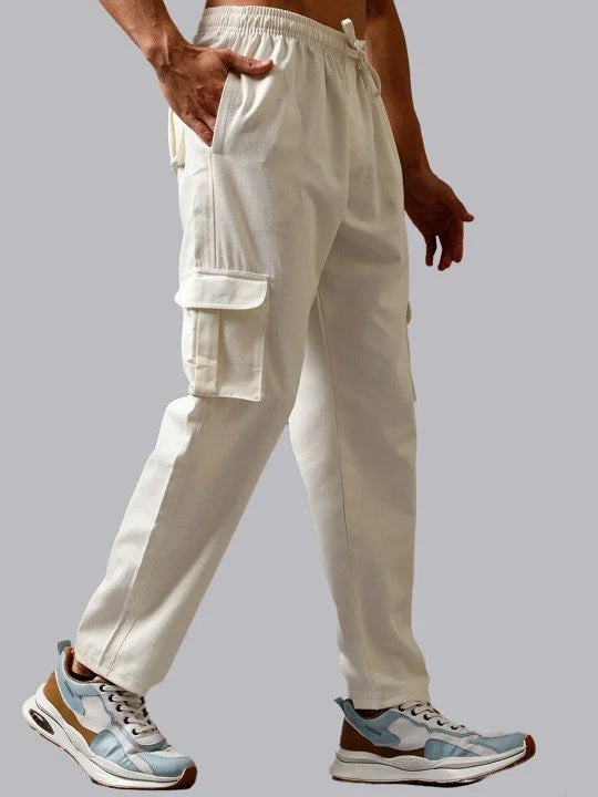 Manfinity Cool Beige Loose Fit Cargo Trouser