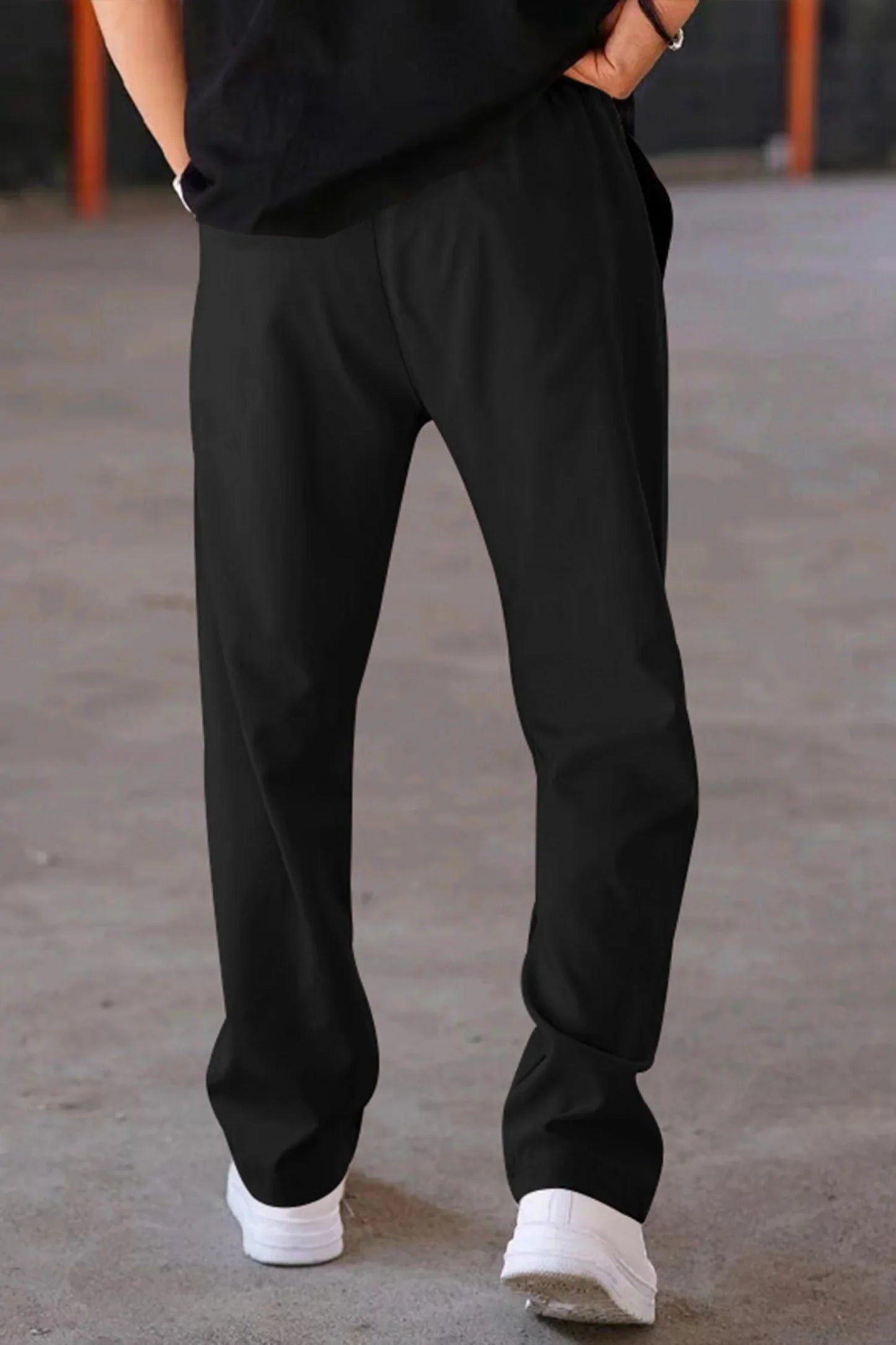 Men's Casual Drawstring Trouser Black