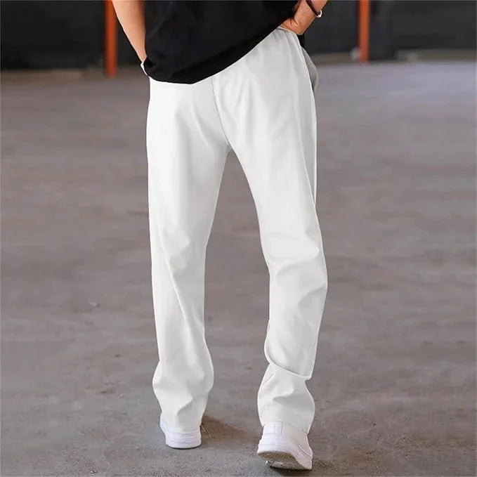 Men's Casual Drawstring Trouser White