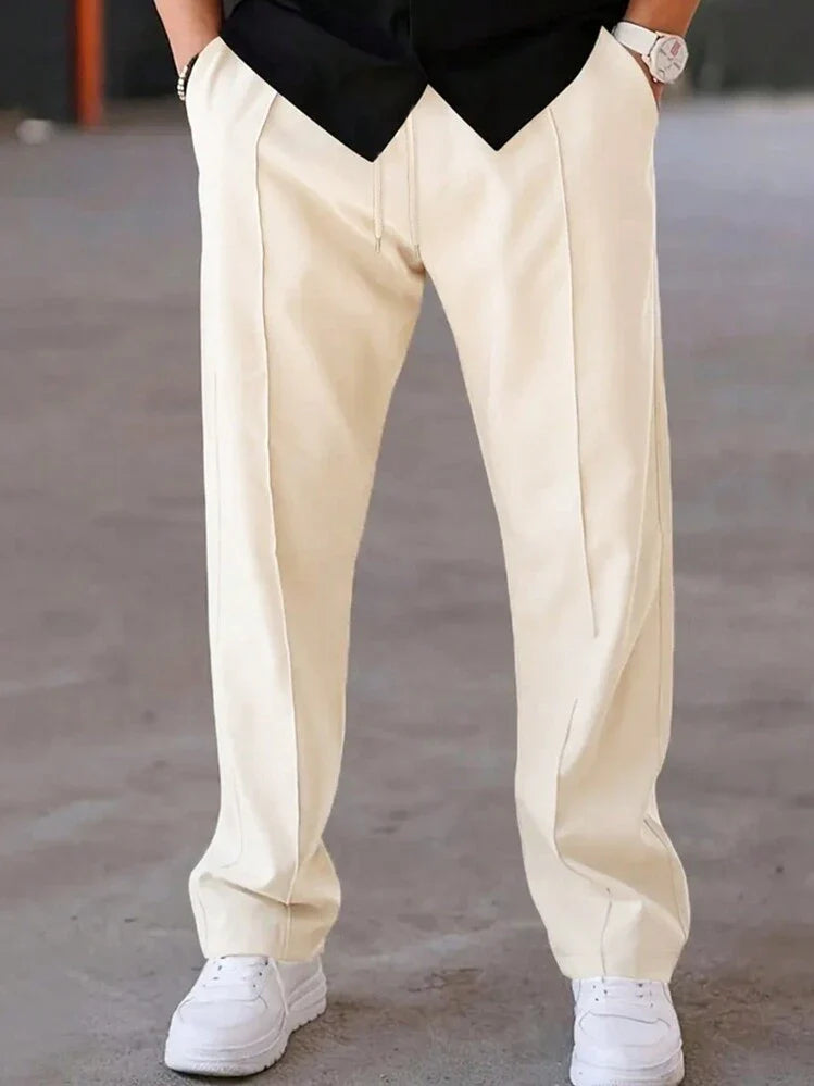Men's Casual Drawstring Trouser Beige