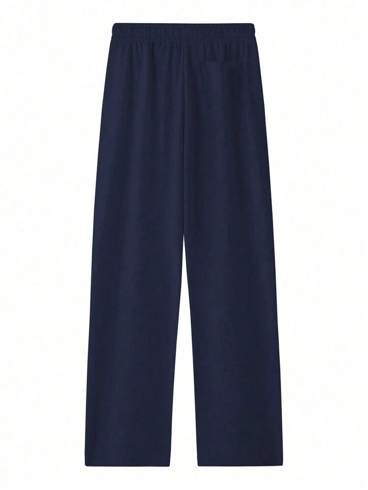 Men's Casual Drawstring Trouser Navy Blue