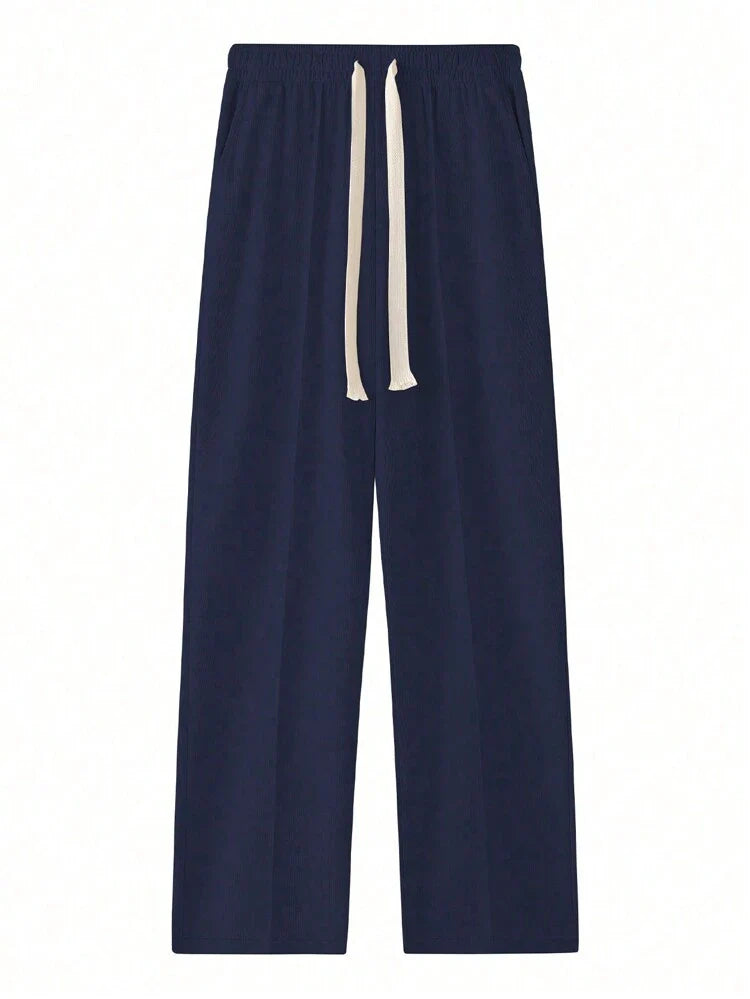 Men's Casual Drawstring Trouser Navy Blue