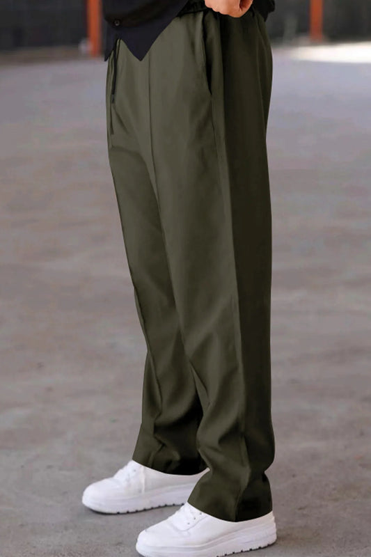 Men's Casual Drawstring Trouser Olive Green