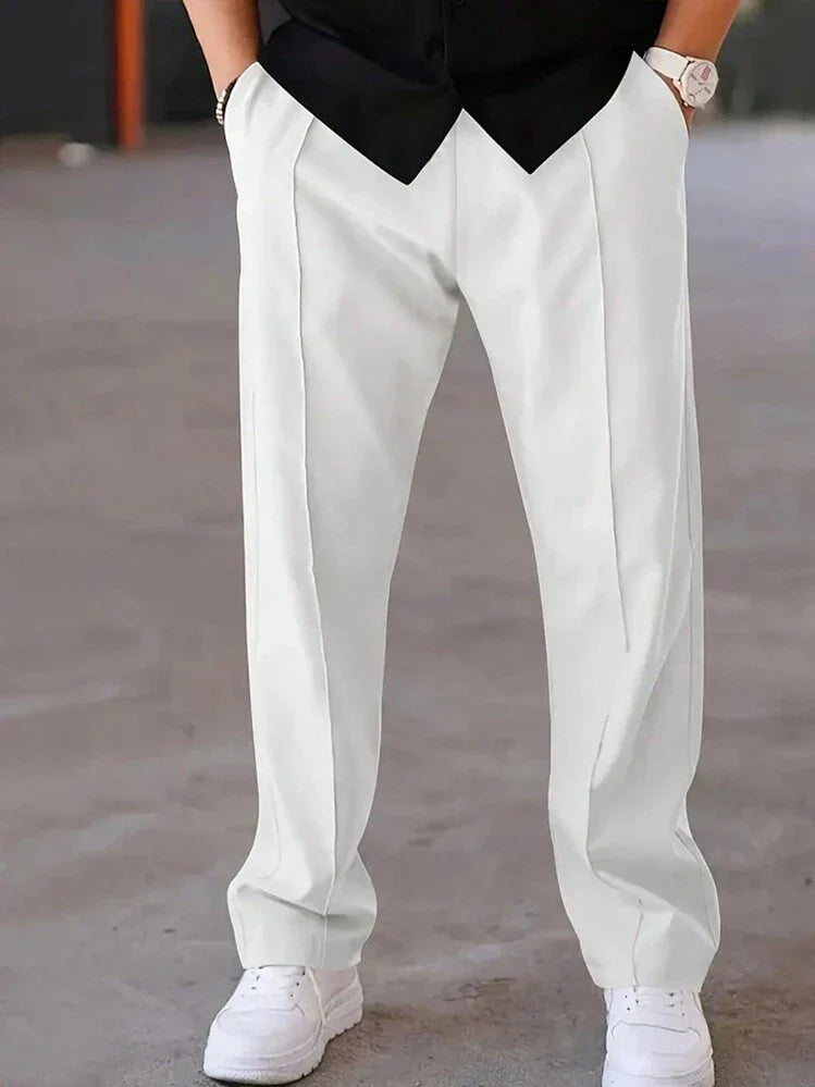 Men's Casual Drawstring Trouser White
